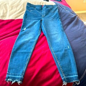 Spanx distressed jeggings jeans L large